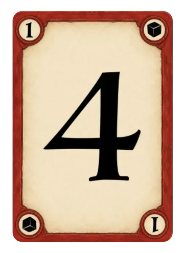 Red Attention 4 card