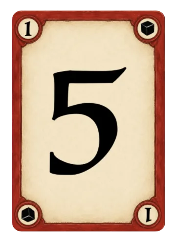 Red Attention 5 card