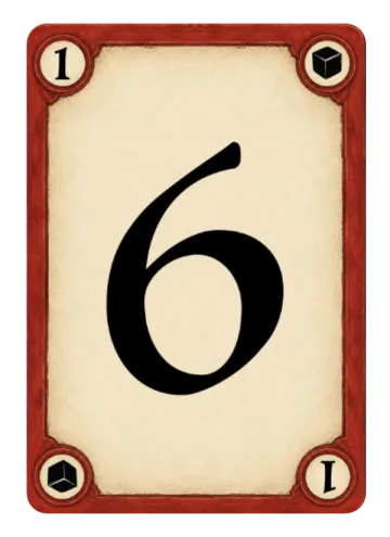 Red Attention 6 card