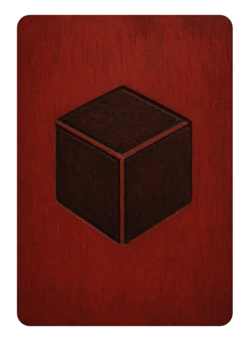 Red Attention deck back card