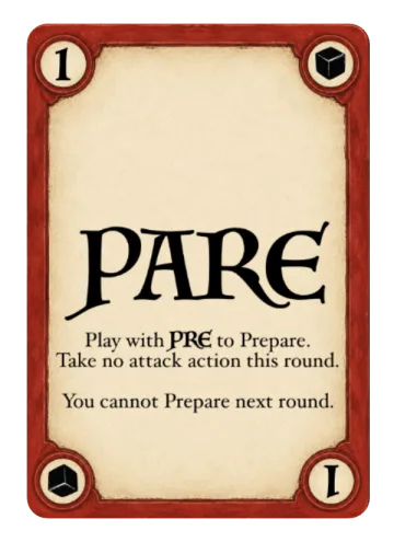 Red PARE card
