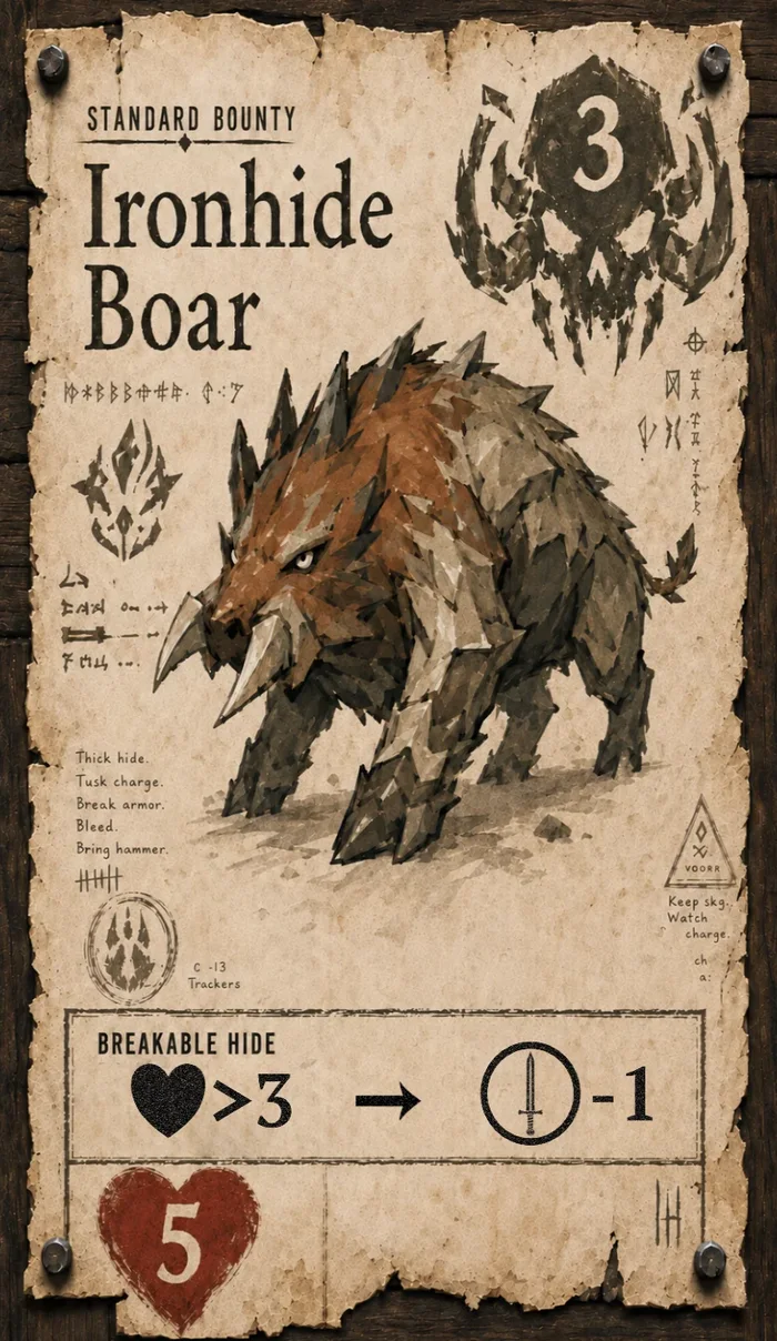 Ironhide Boar Bounty card