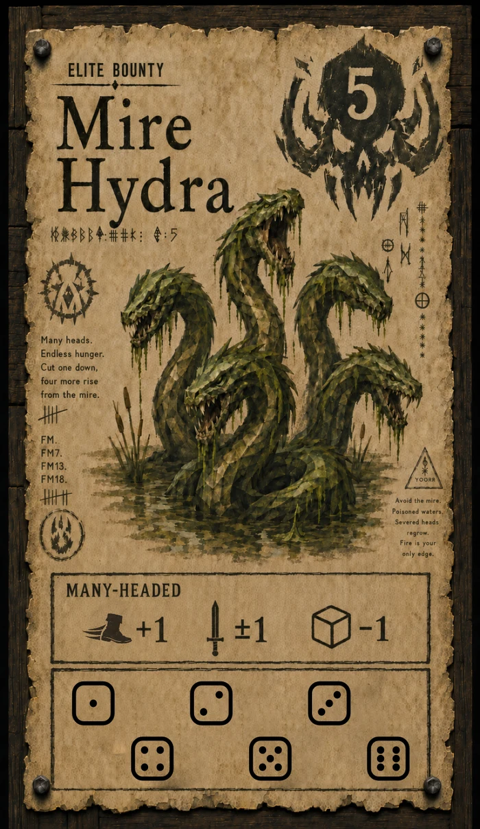 Mire Hydra Bounty card