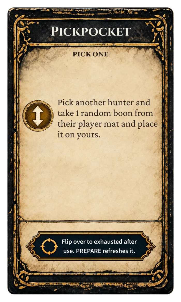 Pickpocket Special Ability card