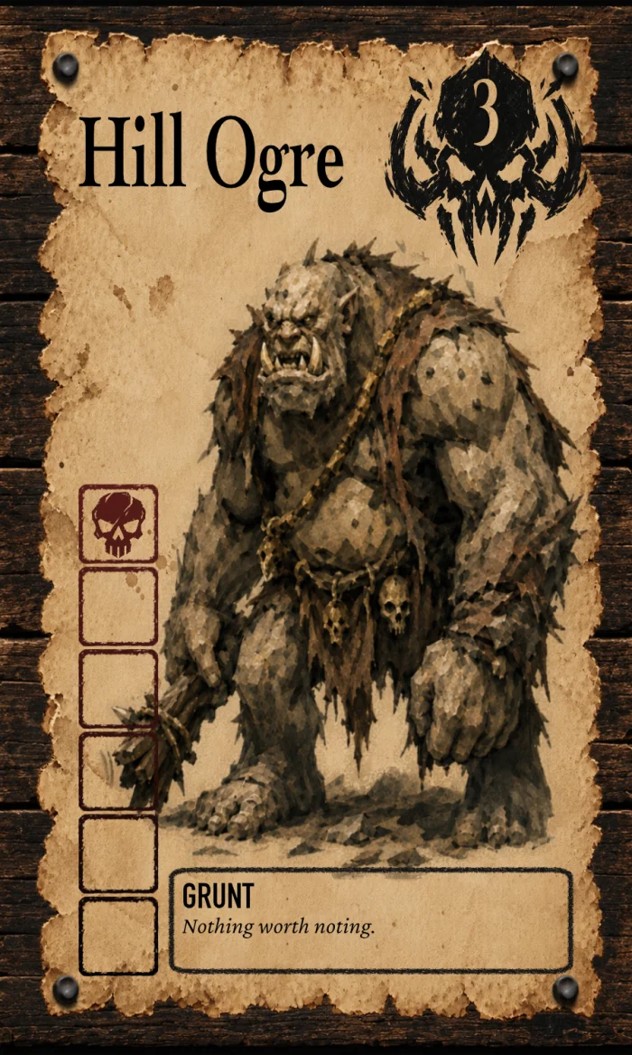 Hill Ogre Bounty card