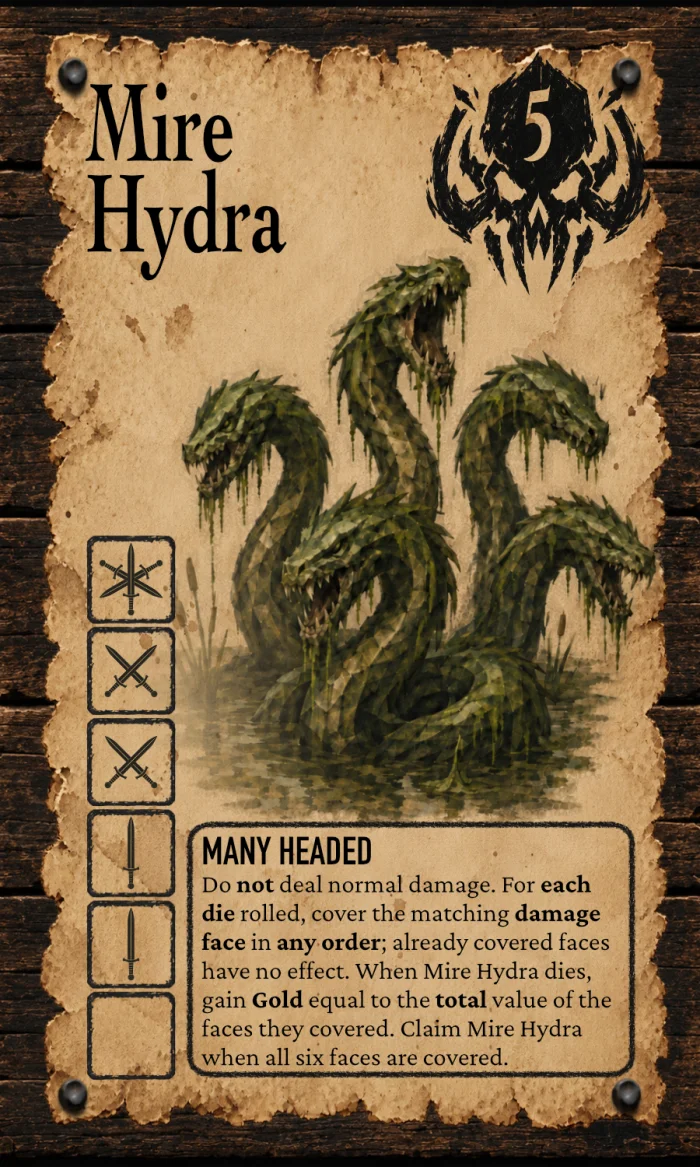 Mire Hydra Bounty card
