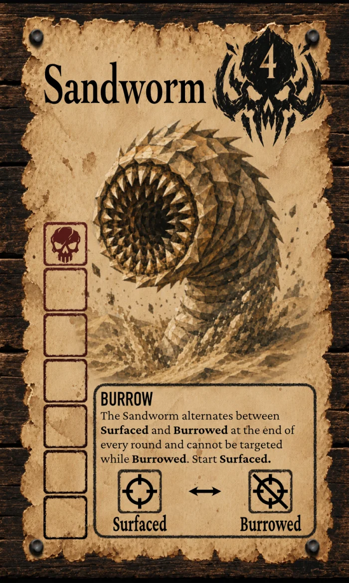 Sandworm Bounty with five damage recorded