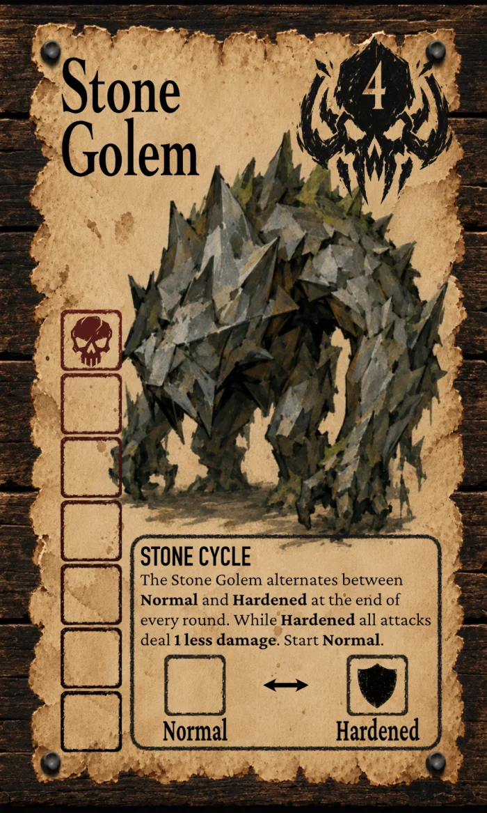 Stone Golem Bounty card