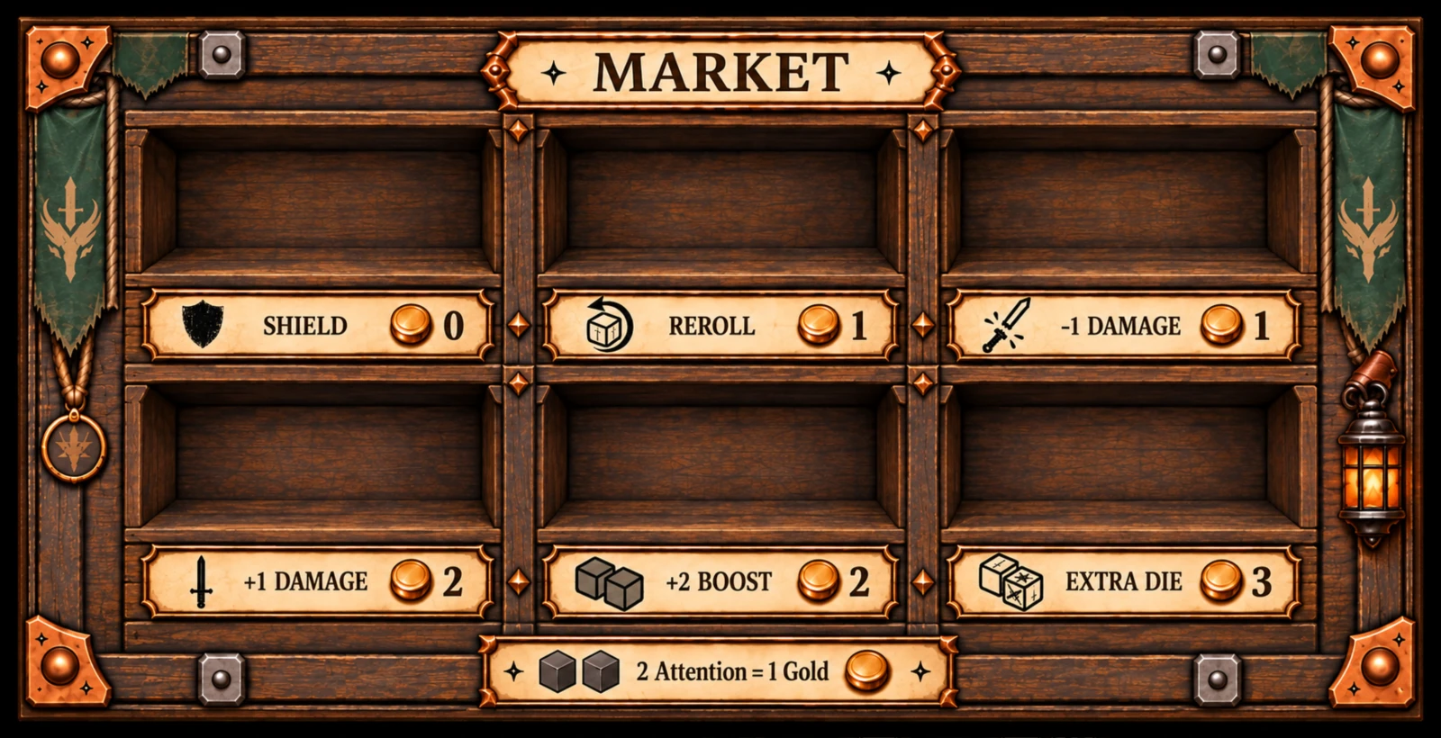 Standard Market side of the double-sided Market board