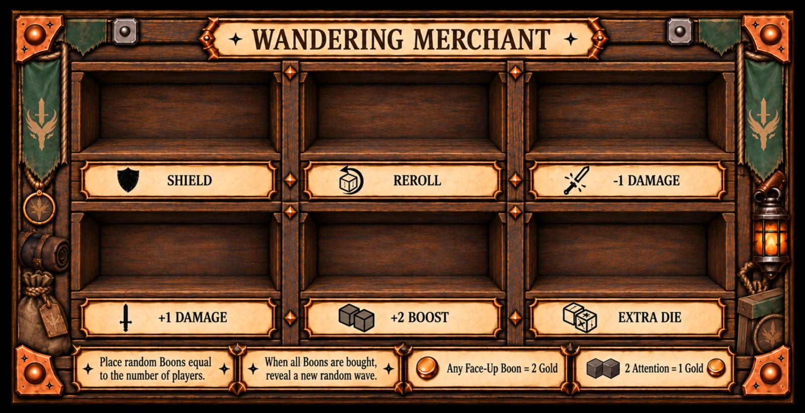 Wandering Merchant side of the Market board