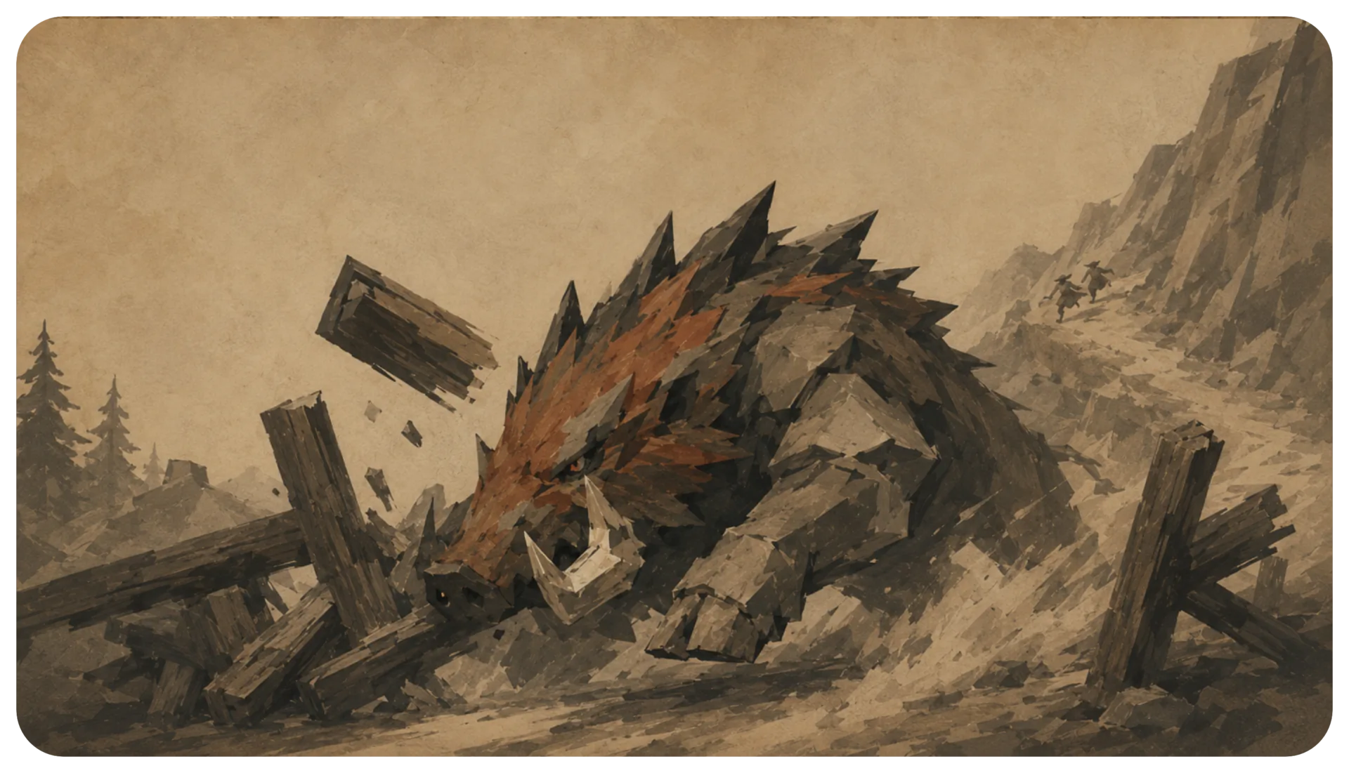 Ironhide Boar armored in thick overlapping plates