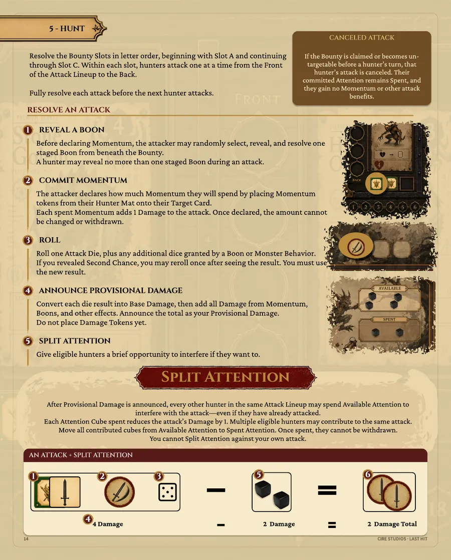 Last Hit rulebook page 14